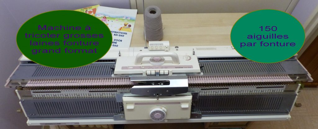 Machine à tricoter grosses laines - Double fonture 